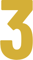 Gold number three on black background by 911 Property Services